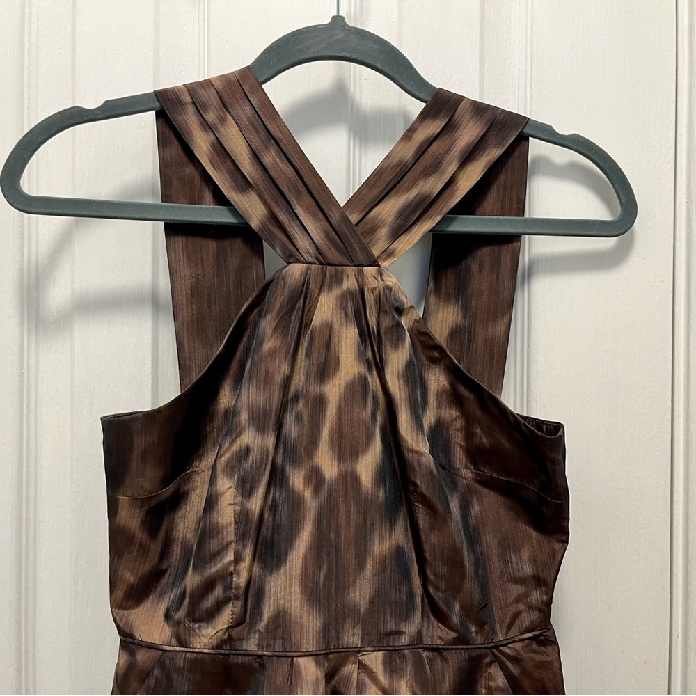 BANANA REPUBLIC-DRESS, sleeveless, shades of brown, size 0